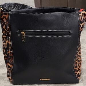 Montana West New Tote. Leopard print and Black. New with tags.